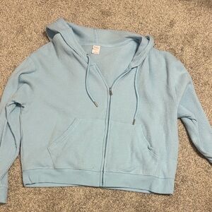 Auden Sky Blue Textured Hoodie